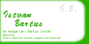 istvan bartus business card